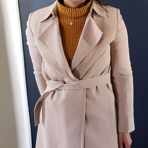 Aritzia beige open jacket with belt